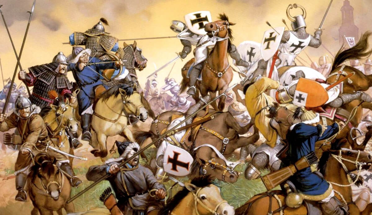 Đội kỵ binh Mông Cổ tái hiện lại qua tranh vẽ